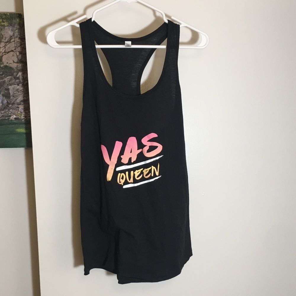 NWOT YAS QUEEN Graphic T Next Level Black Tank Top